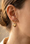Women's Bow Heart Model Design Gold Earrings - 3