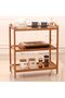 3-Tier Kitchen Island Cart on Wheels with Storage Shelves - 2