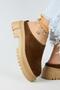 Bianca Women's Leather Genuine Leather Flat Sabo Tan Slippers - 5