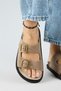 Sevalli Women's Leather Genuine Leather Double Buckle Mink Slippers - 8