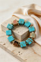 Turquoise and Gold Bead Detailed Bracelet - 3