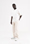 Men's Effect Washed Baggy Jean Trousers Stone - 6