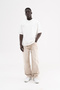Men's Effect Washed Baggy Jean Trousers Beige - 6