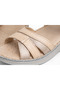 Mira Beige Genuine Leather Women's Sandals - 5