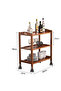 3-Tier Kitchen Island Cart on Wheels with Storage Shelves - 6