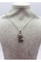 Steel silver stone sunflower necklace - 25ctr435 - 2