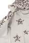 Baby Girl Beige Brown Leopard Patterned Embroidered Inflatable Vest Luxury 3-Piece Set - 3