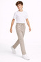 25904-26 Boy's Light Mink Elastic Waist Lace-Up Trousers Comfortable Fit Daily Use - 4