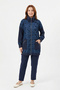 Embroidery Detailed Modal Suit with Trousers 14406 Navy Blue