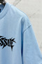 Trust Problem Printed Cotton Fabric Men's Light Blue T-Shirt-Black Shorts Set - 2