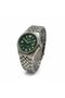 Royal Hive Men’s Watch Green Honeycomb Dial Stainless Steel Strap Quartz Date - 6