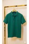 Men's 100% Cotton Polo Collar Embroidered Logo Short Sleeve T-Shirt - Special Textured Fabric