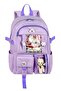 Korean Kawaii Style School Backpack, Daily Backpack Thermal Lunch Bag and Pencil Case - 4