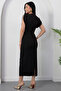 Crew Neck Flounce Sleeve Dress Dks3004 - 7