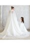Adult+Kids White Kaftan Bindallı Cape over Dress - 2