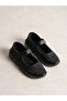 Mari̇o Black Genuine Leather Women's Ballerinas - 4