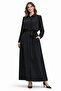 Women's Hijab Belted Cepken Detailed Casual Modern Cut Ferace - 4