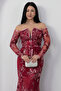 Crew Neck Sequin Detailed Tulle Dress 6087 - 2