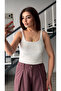 White square neck ribbed tank top - 4