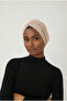 Crystal Venezia Lined Handcrafted Crystal Stone Embroidered Beige Ready-made Hijab Hijab Evening Dress Bonnet