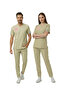 Beige Technician Technician Medical Secretary Uniform Positive Lycra Scrubs Set (Compliant with New Regulations)