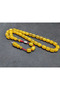 Zeyzun Masterpiece Vertical Vein (Signature Nail Spacer Stamps Silver) Crimped Amber