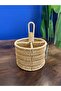 Wicker Rattan 4-Compartment Organizer Spoon Holder with Handle Spoon Organizer - 2