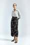 Long Skirt with Embroidery Detail - Dark Brown - 3