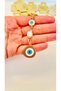 Beige Eye Bodrum Bead Evil Eye Keychain - 6