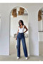 Women's Stone Detailed Palazzo Stylish Trousers - 3