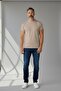 Metropoli̇tan 6082 Beige Men's O-Neck Short Sleeve T-Shirt - 6