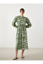 Original Hakim Collar Patterned Dress - 2