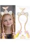 Mermaid Tail Fancy Crown with 2 Braided Pendants Hairpiece with Hair Crown with Sequins Sequined Ears Yellow White