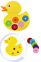Colorful Cute Duck Button-Pushing Children's Educational Tutorial Felt Duck-Shaped Developmental Game - 6