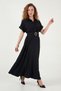 Shirt Collar Belted Maxi Dress Dress 6922376 - 2