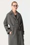 Oversize Zigzag Desen Kaban-SİYAH - 5