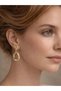 Vintage Style Earrings for Women Yellow Color - 2
