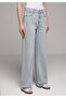 Regular Fit Women's Light Indigo Denim Jean Trousers - 4