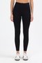 Women's Black Premium Cotton High Waist Gathering Breathable Flexible Leggings - 2