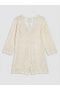 Two Mt Shop Quality Soulife Beige Lace Patterned Standard & Regular Women's Jumpsuit - 6