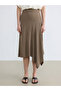 Original Elastic Waist Asymmetrical Cut Skirt - 2