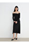 Nevavm A-Line Ribbed Skirt with Elastic Waist
