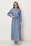 Belted Stone Printed Dress 45763