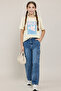 Printed T-Shirt with Crew Neck and Short Sleeves - 2
