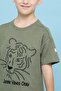 Printed T-Shirt with Crew Neck and Short Sleeves - 6