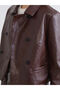 Nevavm Shirt Collar Women's Leather Look Jacket with a Difference - 5