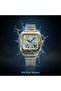 Royal Skeleton Men’s Watch Stainless Steel Dual Tone Square Dial LuxuryWrist Watch - 7