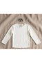 Cracked White 3-Pack Corded Fabric Girls' Long-Sleeve Bodysuit—School Bodysuit - 4
