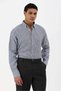 Navy Blue Regular Fit Striped Linen Shirt 4165-01 - 3