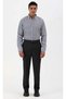 Navy Blue Regular Fit Striped Linen Shirt 4165-01